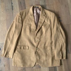 Chaps Brown Faux Suede Blazer Jacket Size 44R